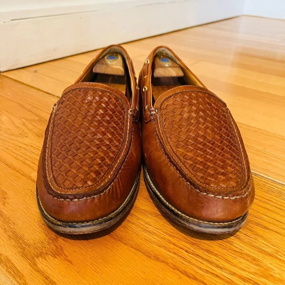Sperry Gold Cup ASV Basket Woven Leather Loafer Men's 12 M
